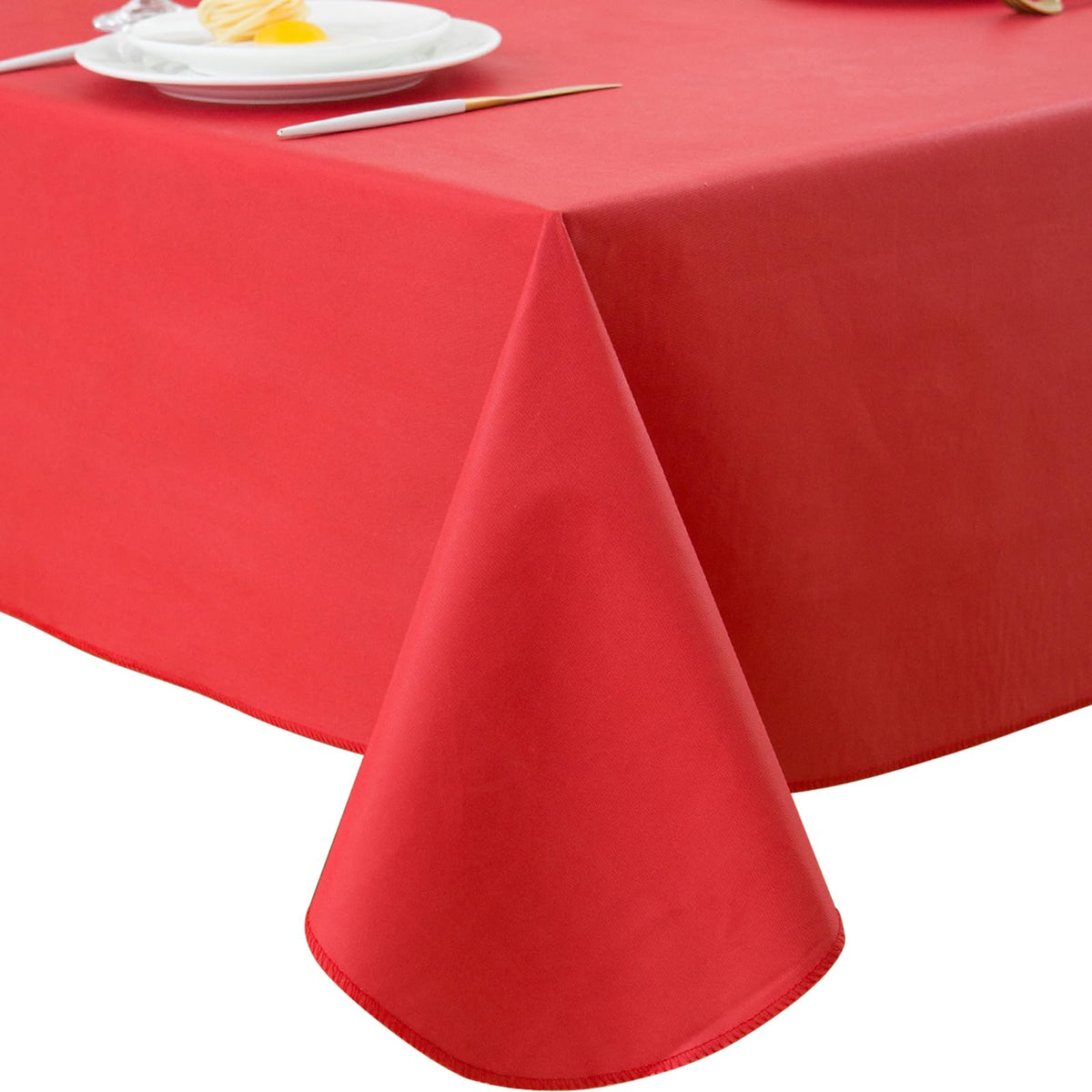 Pioggia Clear Tablecloth Protector Rectangle Waterproof Oil-Proof Plastic Table Cloth Wipeable PVC Table Cover for Indoor and Outdoor (Clear, 60 x 120 Inch)