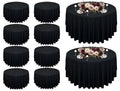 10Pack Black Tablecloths for 8 Foot Rectangle Tables 60 x 126 Inch