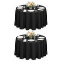 10 Pack 120 Inch White Round Tablecloth, Washable Polyester Tablecloths Stain & Wrinkle Resistant, Elegant Fabric Table Cloth for Wedding Party Banquet Dining Decoration Banquet, Formal Events
