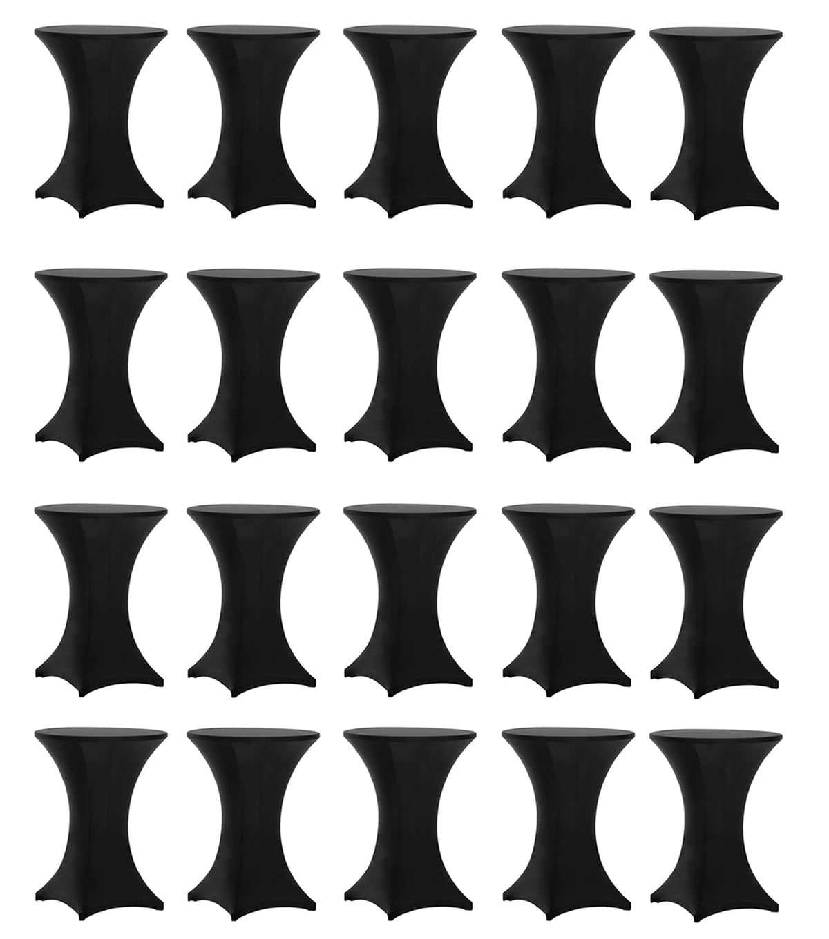Tina's Cocktail Table Covers White, Cocktail Tablecloth 20 Pack 32x43 Inch