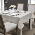 Simple&Opulence Premium 100% Linen Hemstitch Tablecloth-60 x 120 Inch Natural Linen, Natural Fabric, Rectangular Tablecloth for Indoor and Outdoor Use