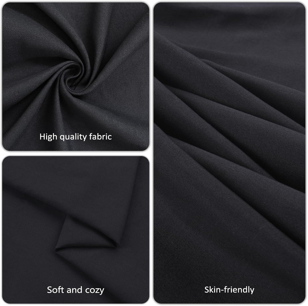 12 Pack 60 x 126 Inch Black Tablecloths for 8 Foot Rectangle Tables