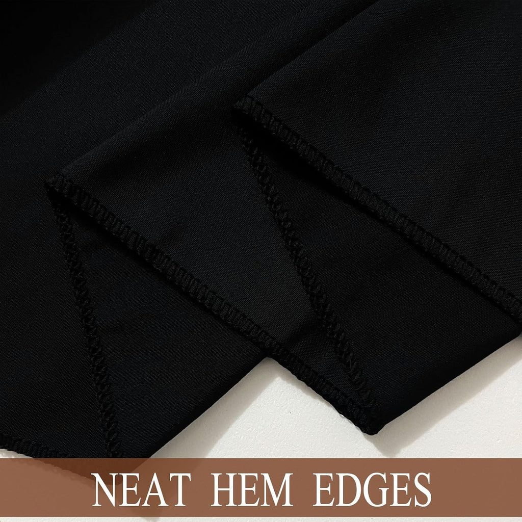 10Pack Black Tablecloths for 8 Foot Rectangle Tables 60 x 126 Inch