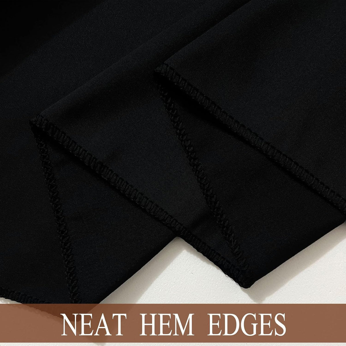 10Pack Black Tablecloths for 8 Foot Rectangle Tables 60 x 126 Inch