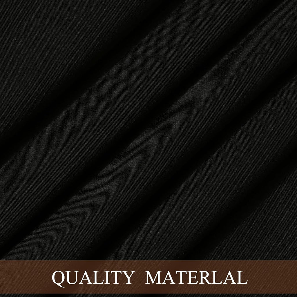 10Pack Black Tablecloths for 8 Foot Rectangle Tables 60 x 126 Inch